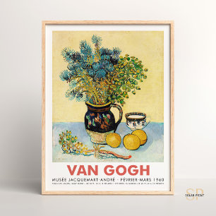 Vincent van Gogh Majolica with Wildflowers Art Poster
