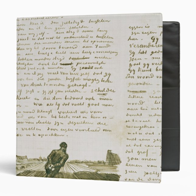 Vincent van Gogh | Man pulling a harrow Binder (Front/Inside)