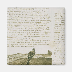 Vincent van Gogh   Man pulling a harrow Magnet