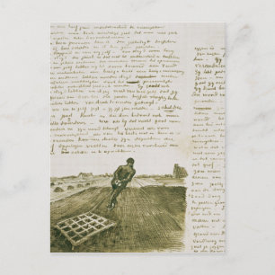 Vincent van Gogh   Man pulling a harrow Postcard