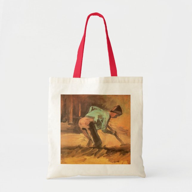 Vincent van Gogh - Man Stooping w Stick or Spade Tote Bag (Front)