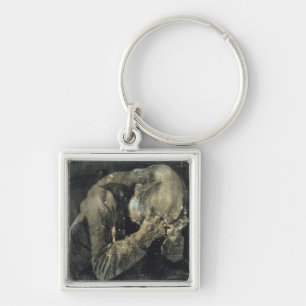 Vincent van Gogh   Man with his head in his hands Keychain