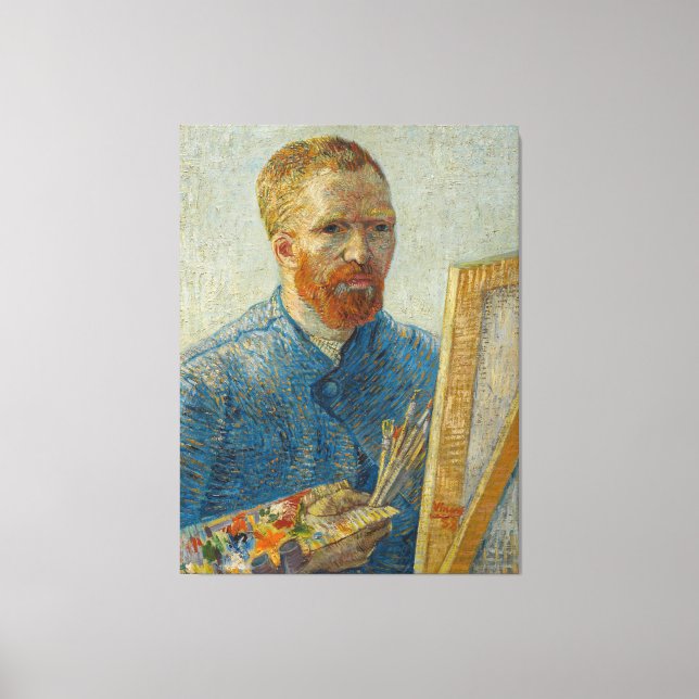 Vincent Van Gogh Master Artisan Self Portrait Canvas Print (Front)