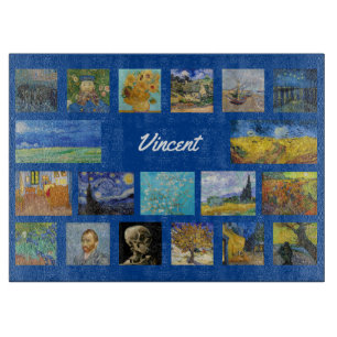 Vincent Van Gogh - Masterpieces Grid Cutting Board