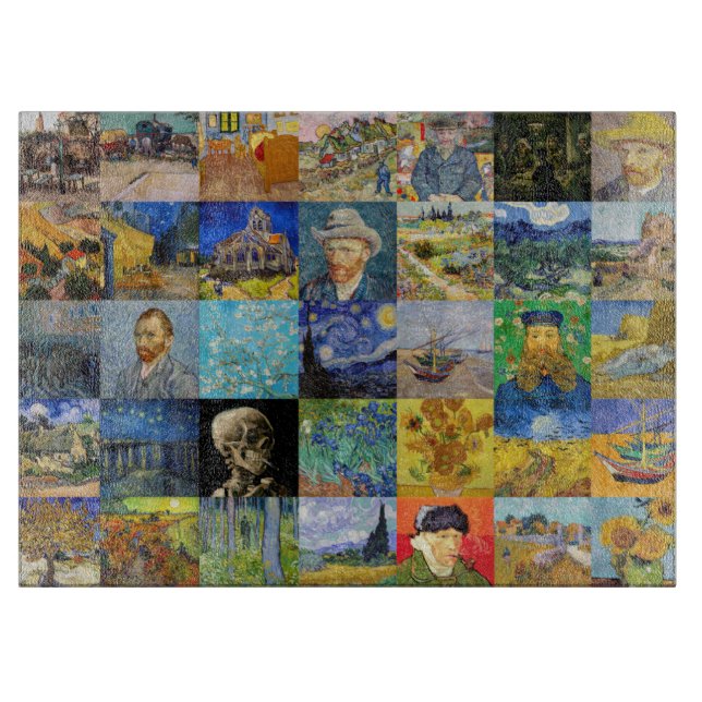 Vincent van Gogh - Masterpieces Mosaic Patchwork Cutting Board (Front)