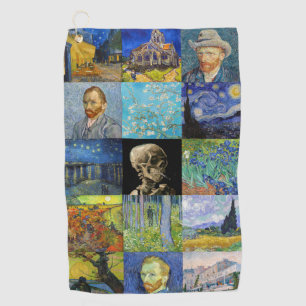 Vincent van Gogh - Masterpieces Mosaic Patchwork Golf Towel