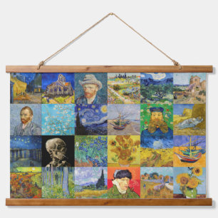 Vincent van Gogh - Masterpieces Mosaic Patchwork Hanging Tapestry