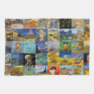 Vincent van Gogh - Masterpieces Mosaic Patchwork Kitchen Towel