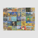 Vincent van Gogh - Masterpieces Mosaic Patchwork Tissue Paper<br><div class="desc">Vincent van Gogh - Masterpieces Patchwork,  4x6 Grid</div>