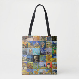 Vincent van Gogh - Masterpieces Mosaic Patchwork Tote Bag