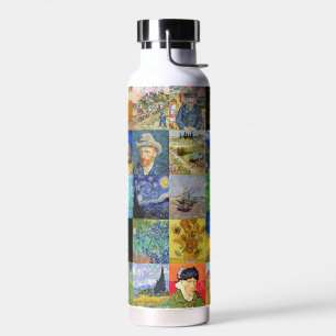 Vincent van Gogh - Masterpieces Mosaic Patchwork Water Bottle