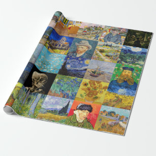 Vincent van Gogh - Masterpieces Mosaic Patchwork Wrapping Paper