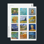 Vincent Van Gogh - Masterpieces Mosaic Postcard<br><div class="desc">Vincent Van Gogh - Masterpieces Grid</div>