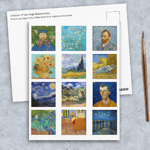 Vincent Van Gogh - Masterpieces Mosaic Postcard
