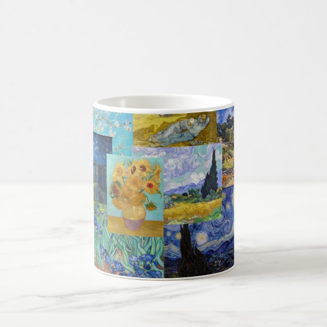 Vincent Van Gogh - Masterpieces Patchwork Coffee Mug (Center)