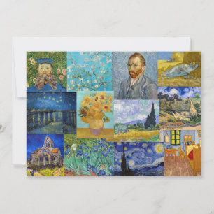 Vincent Van Gogh - Masterpieces Patchwork Invitation