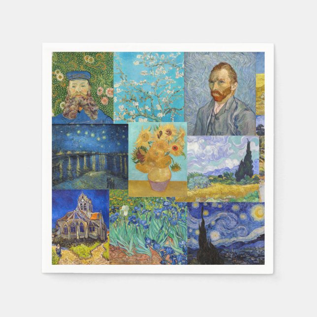 Vincent Van Gogh - Masterpieces Patchwork Napkin (Front)