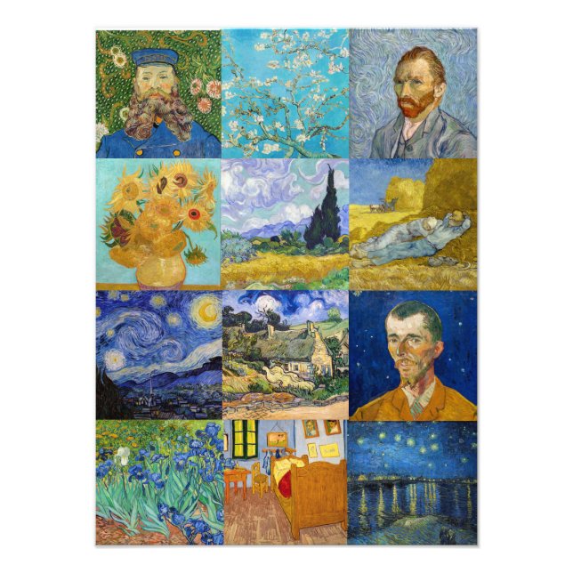 Vincent Van Gogh - Masterpieces Patchwork Photo Print (Front)
