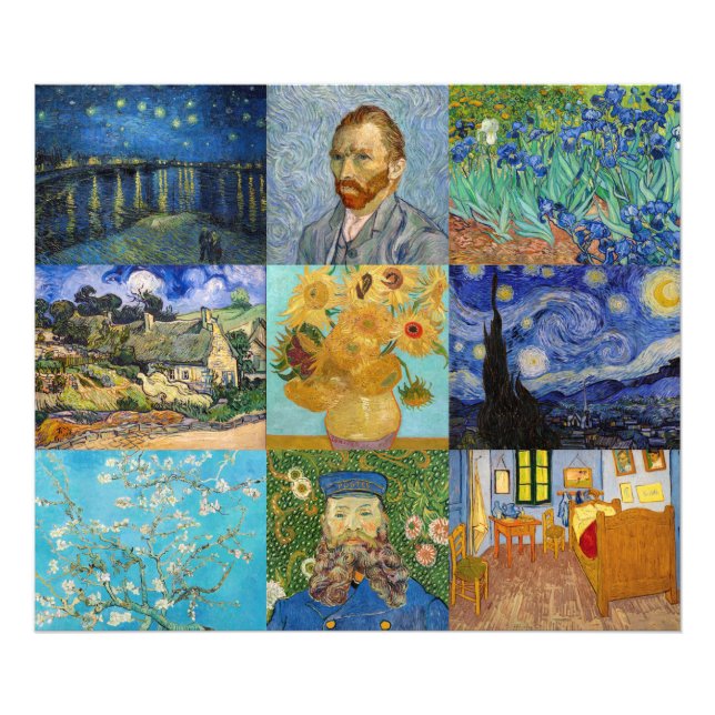 Vincent Van Gogh - Masterpieces Patchwork Photo Print (Front)