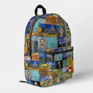 Vincent Van Gogh - Masterpieces Patchwork Printed Backpack