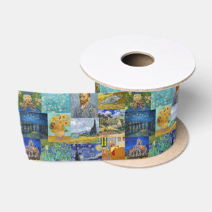Vincent Van Gogh - Masterpieces Patchwork Satin Ribbon