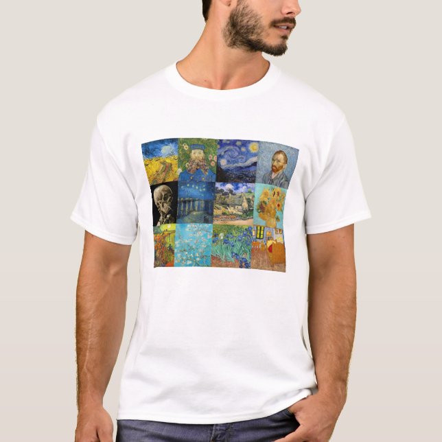 Vincent Van Gogh - Masterpieces Patchwork T-Shirt (Front)