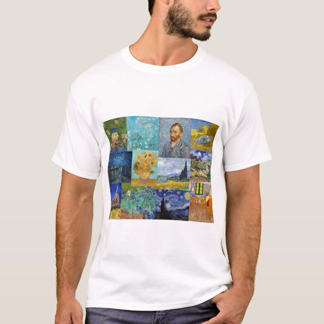 Vincent Van Gogh - Masterpieces Patchwork T-Shirt (Front)