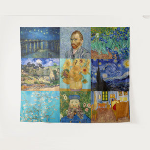 Vincent Van Gogh - Masterpieces Patchwork Tapestry