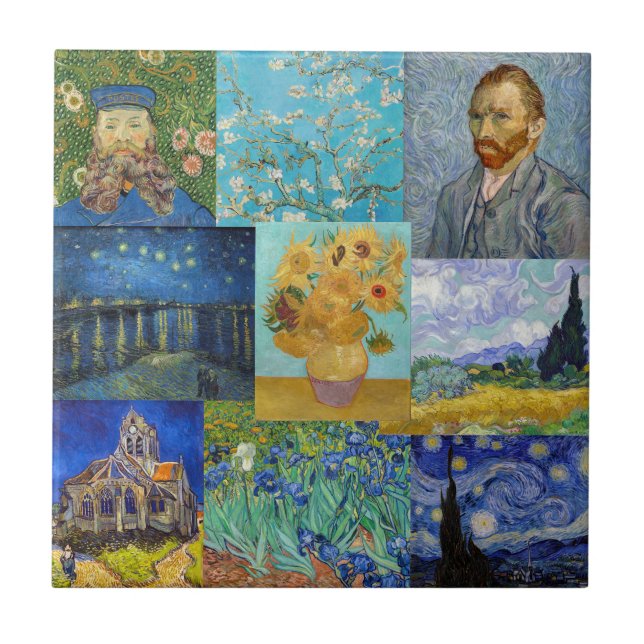 Vincent Van Gogh - Masterpieces Patchwork Tile (Front)