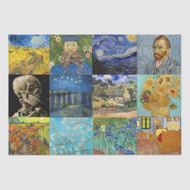 Vincent Van Gogh - Masterpieces Patchwork Tissue Paper (Front)