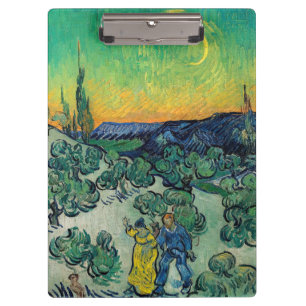 Vincent van Gogh - Moonlit Landscape with Couple Clipboard