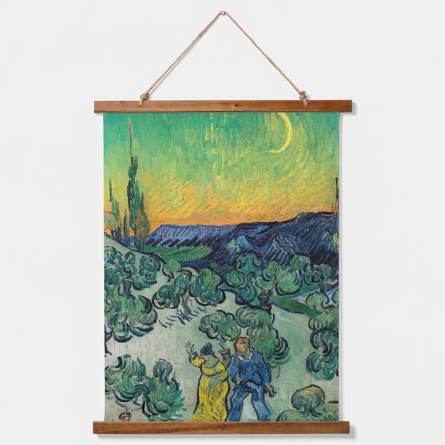 Vincent van Gogh - Moonlit Landscape with Couple Hanging Tapestry (Front)