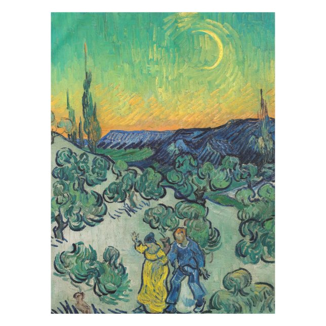 Vincent van Gogh - Moonlit Landscape with Couple Tablecloth (Front)
