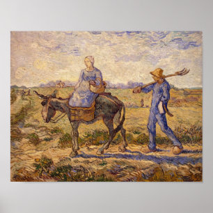 Vincent van Gogh   Morning, going out to work Poster