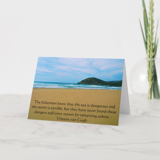 Vincent van Gogh motivational quote Card (Front)