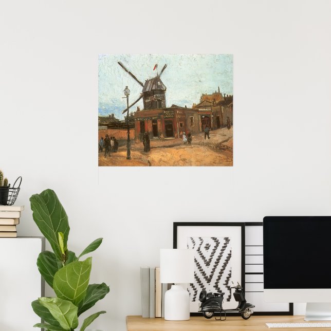 Vincent van Gogh - Moulin de la Galette, Windmill Poster (Home Office)