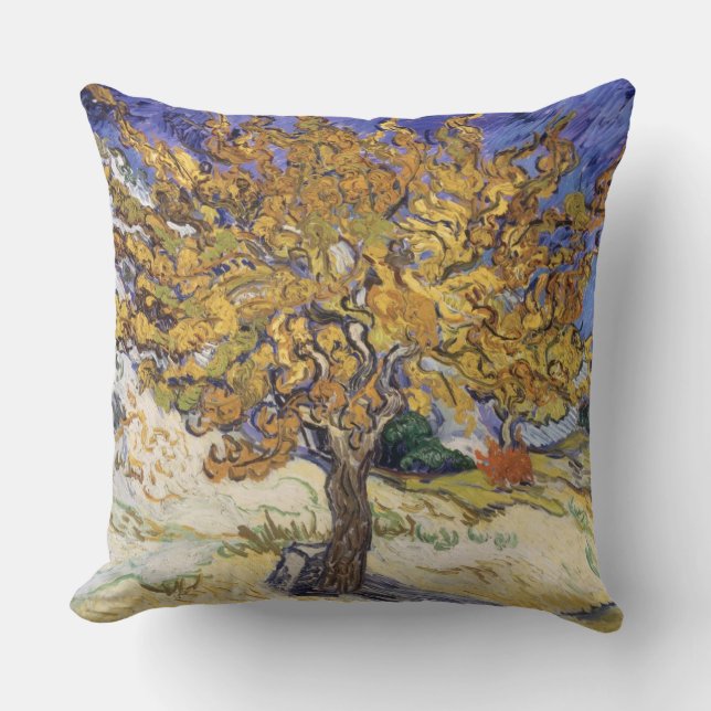 Vincent van Gogh | Mulberry Tree, 1889 Throw Pillow (Front)