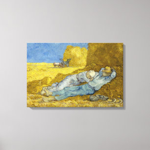 Vincent Van Gogh - Noon, Rest from work / Siesta Canvas Print