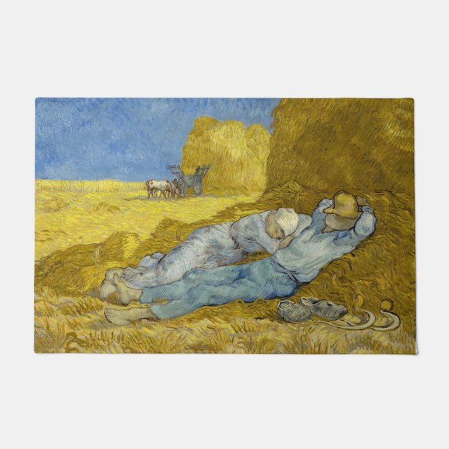 Vincent Van Gogh - Noon, Rest from work / Siesta Doormat (Front)