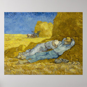 Vincent Van Gogh - Noon, Rest from work / Siesta Poster