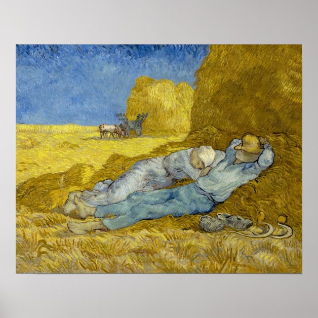 Vincent Van Gogh - Noon, Rest from work / Siesta Poster (Front)