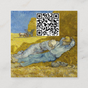 Vincent Van Gogh - Noon, Rest from work / Siesta Square Business Card