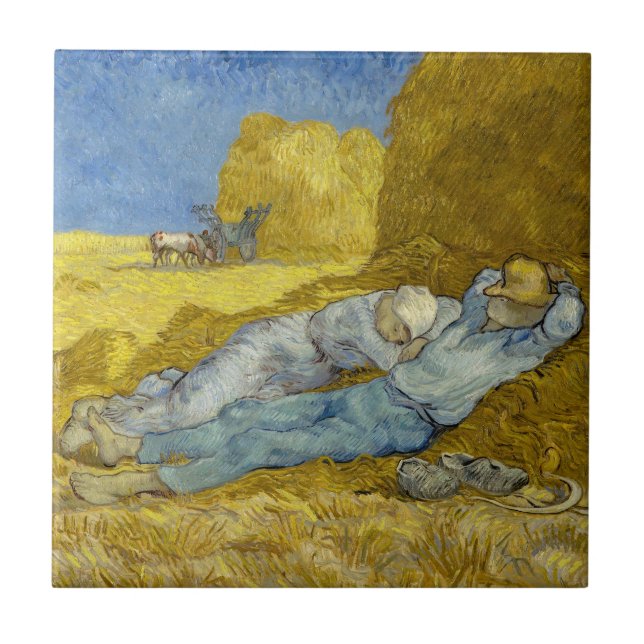 Vincent Van Gogh - Noon, Rest from work / Siesta Tile (Front)