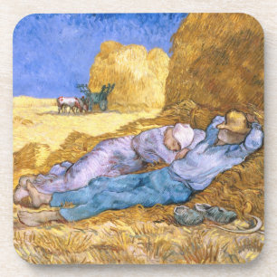 Vincent van Gogh Noon, The Siesta, after Millet Coaster