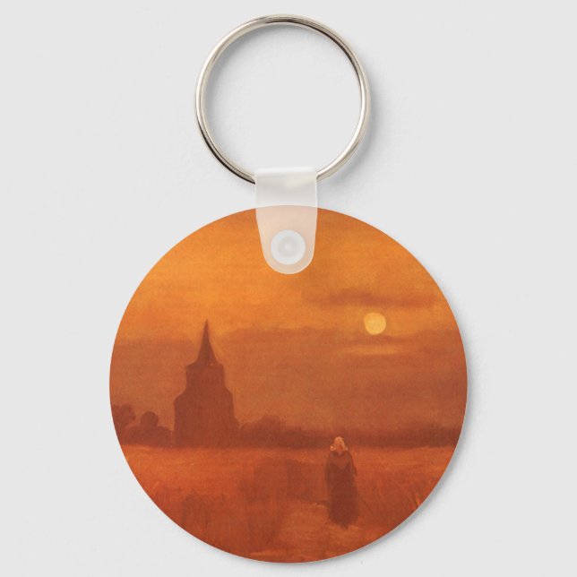 Vincent van Gogh - Old Tower in the Fields Keychain (Front)