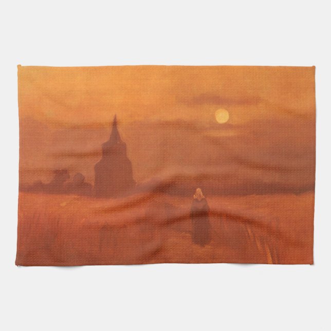 Vincent van Gogh - Old Tower in the Fields Kitchen Towel (Horizontal)