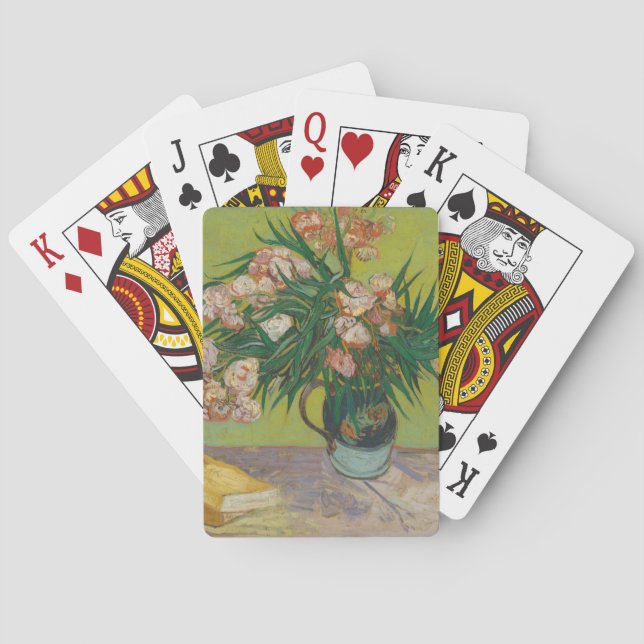 Vincent Van Gogh Oleander flower painting Playing Cards (Back)