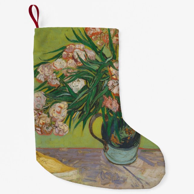 Vincent Van Gogh Oleander flower painting Small Christmas Stocking (Front)
