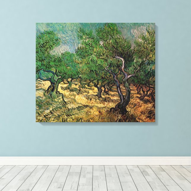 Vincent van Gogh - Olive Grove Canvas Print (Insitu(Wood Floor))