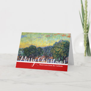 Vincent Van Gogh Olive Grove Impressionism Art Holiday Card